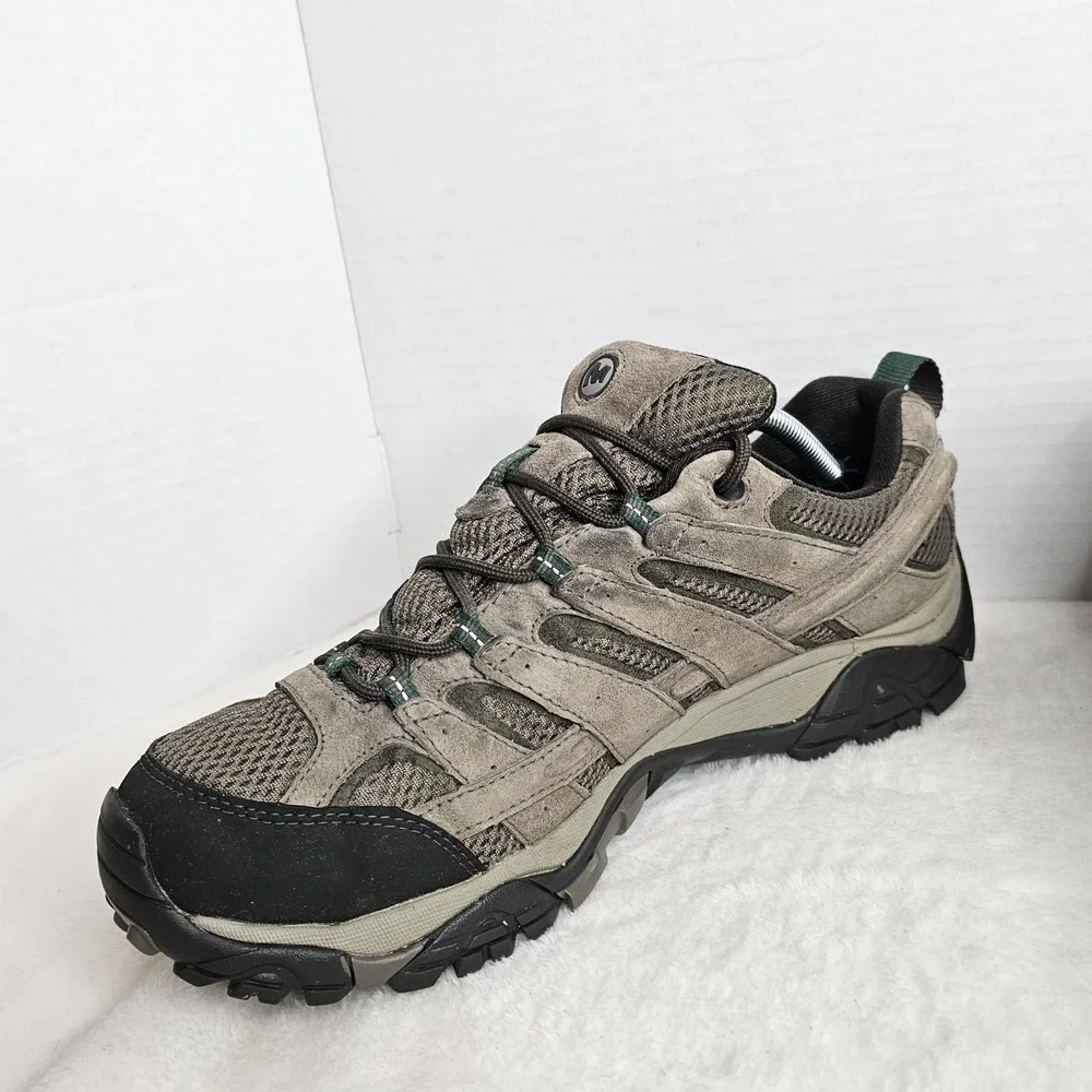 Merrell Moab 2 Vent Hiking Shoes Walnut Mens Size 11.5 Suede Mesh Vibram Sole